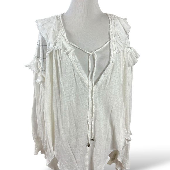 Free People Edwardian Romantic Ethereal Ally  Tunic in Optic White Medium NEW - Picture 5 of 15